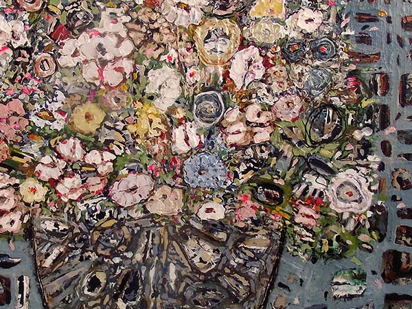 Bouquet sur fond de mosaïque